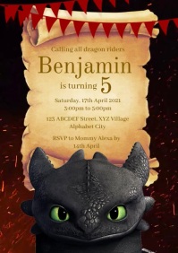 How to Train Your Dragon Birthday Invitation Template | PosterMyWall