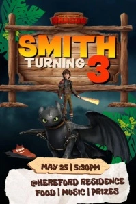 How To Train Your Dragon Layout Video 海报 template