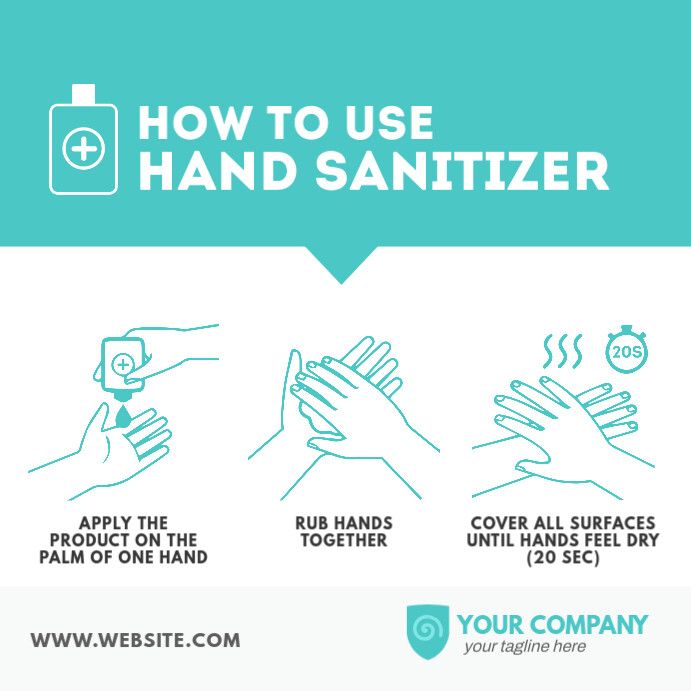 How to use Hand Sanitizer Instagram-opslag template