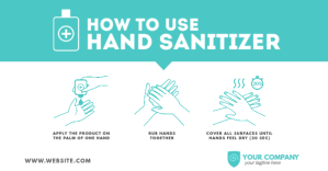 How to use Hand Sanitizer Изображение, которым поделились на Facebook template