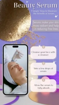 How to Use Skincare Tips Digital Display (9:16) template