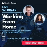 How to work from home live webinar instagram Isikwele (1:1) template