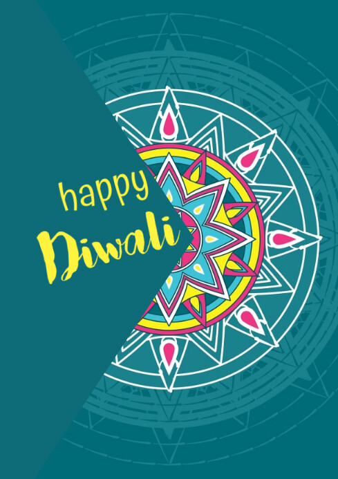 Hppy Diwali Poster A4 template
