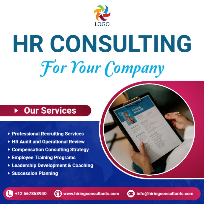 hr consulting company Template | PosterMyWall