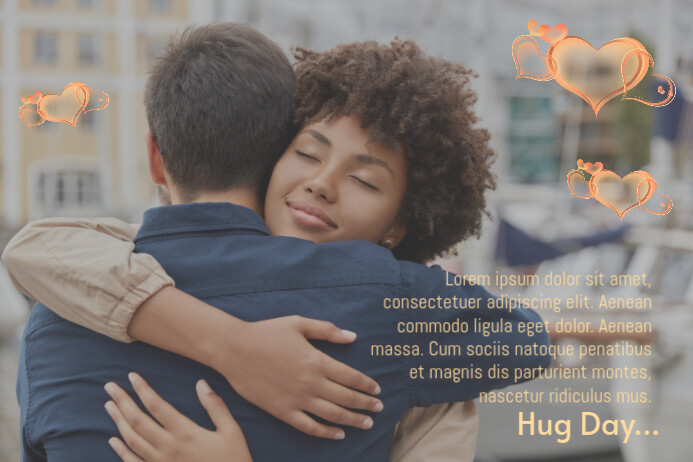 Hug Invitation Hug day Template | PosterMyWall