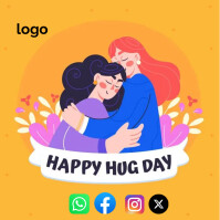 Hug By Post Hug day flyer template | PosterMyWall
