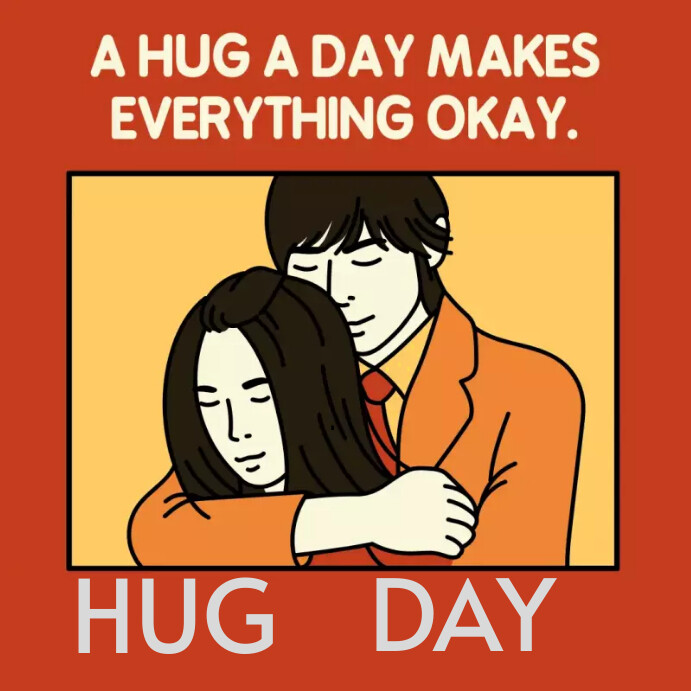 Hug day template online greeting card | PosterMyWall