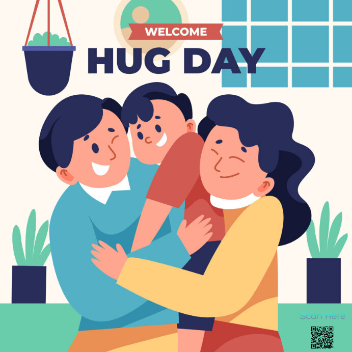 Hug Day Vector Instagram Post Templates | PosterMyWall