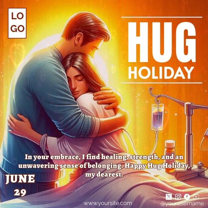 Hug Calendar Hug Holiday Template | PosterMyWall