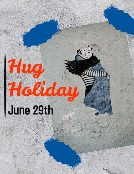 Hug Signage Hug Holiday Template | PosterMyWall