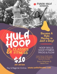 Hula Hoop Classes Flyer template