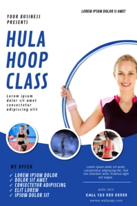 Hula-hoop Classes Flyer Template 海报