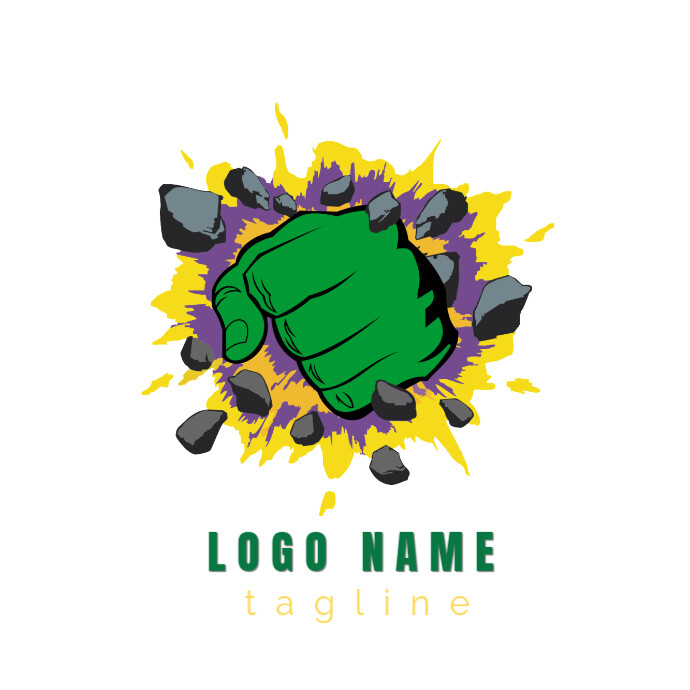 Hulk captain American logo Ilogo template