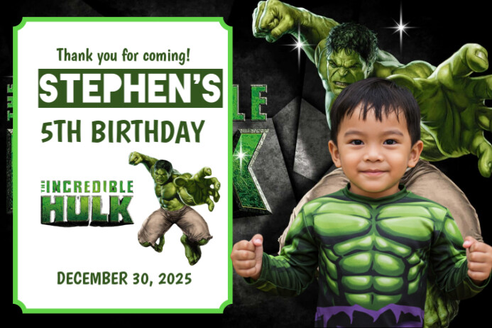 Hulk Theme Ref Magnet Layout Poster template