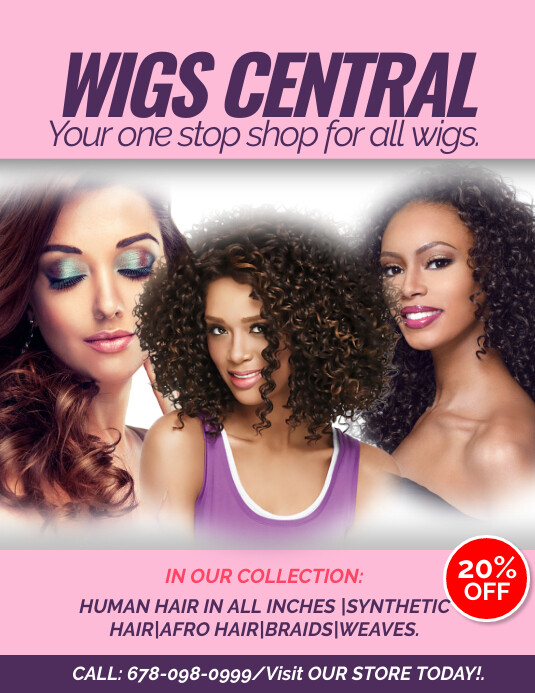 PASTEL HUMAN HAIR SHOP FLYER 2 template