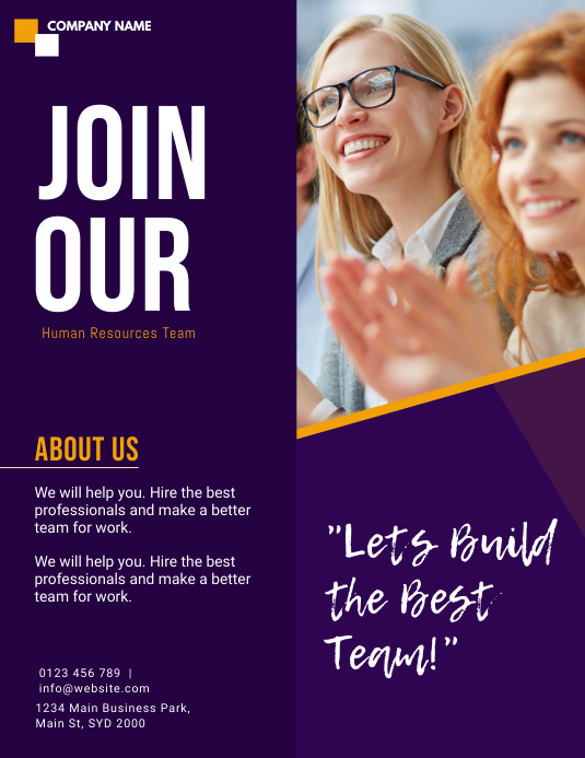 Salinan Human Resources FLYER TEMPLATE | PosterMyWall