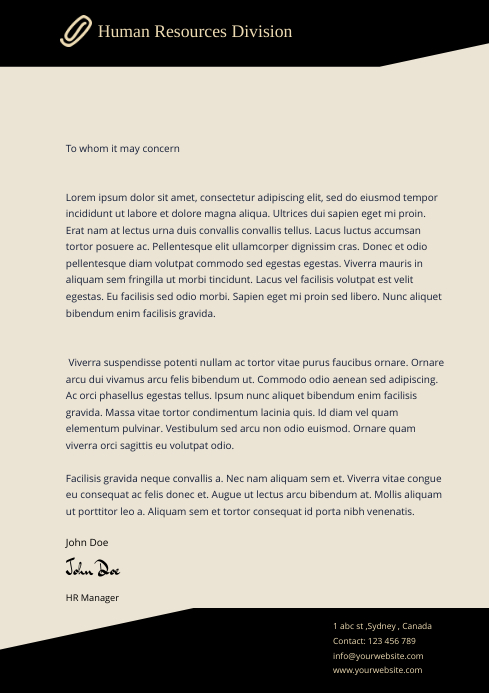 Human Resources Briefkopf Vorlage Vorlage Postermywall