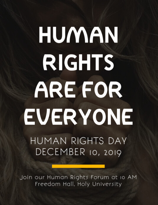 Shablon Pravam Cheloveka Dlya Vseh Flaer Postermywall