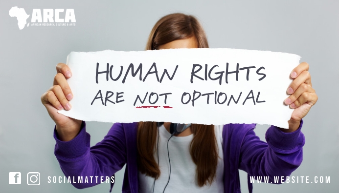 Human Rights Header Human rights are not optional blog header Template | PosterMyWall