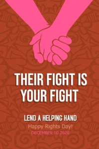 Human Rights Brown Poster template