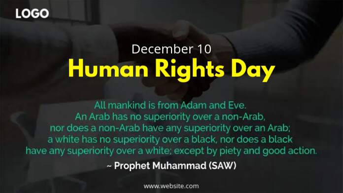 Human Rights Day Twitter Post template