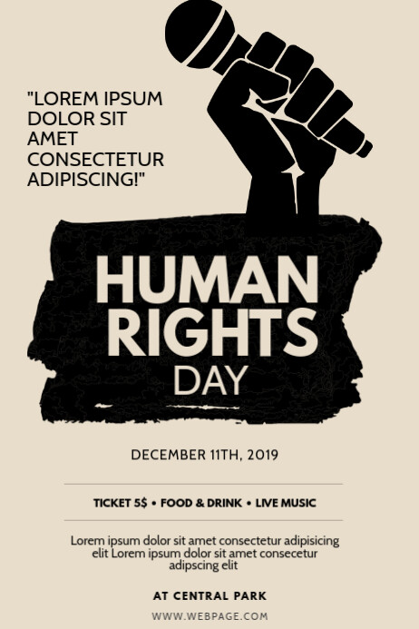 Human Rights Day Flyer Design Template Postermywall