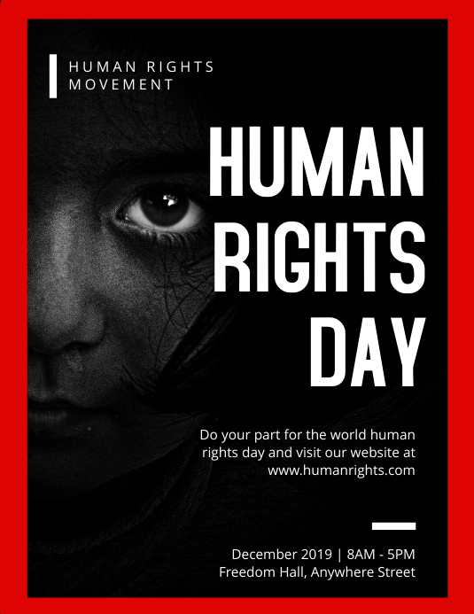 Modèle Un Dépliant sur La Journée Des Droits de L'homme | PosterMyWall