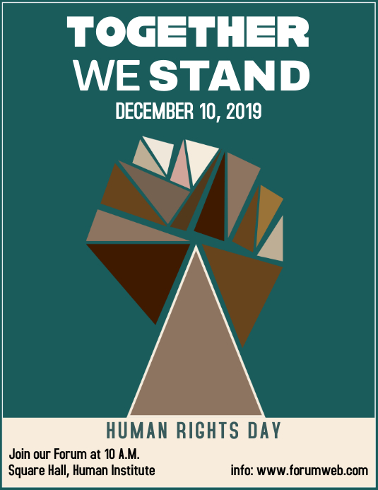 Human Rights day flyer template | PosterMyWall