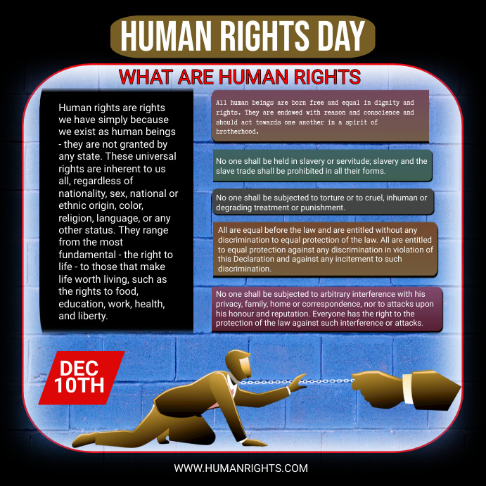 Human Rights Explained Post Human Rights Day Post Template | PosterMyWall