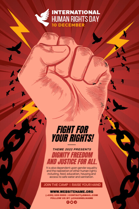 Human Rights Day Poster Template | PosterMyWall