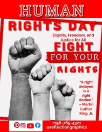 Human rights day video template Volantino (US Letter)