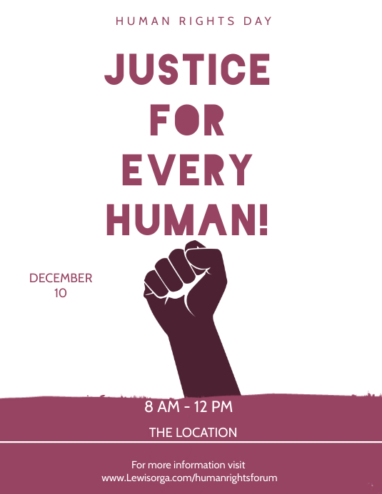 HUMAN RIGHTS FLYER Template | PosterMyWall