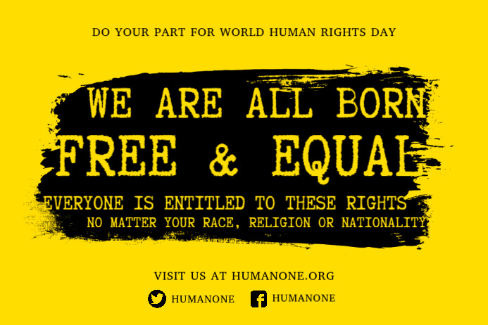 Human Rights Advertising Human Rights Propaganda Poster Template | PosterMyWall