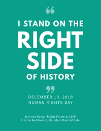 Human Rights Slogan Flyer Template Iflaya (Incwadi ye-US)