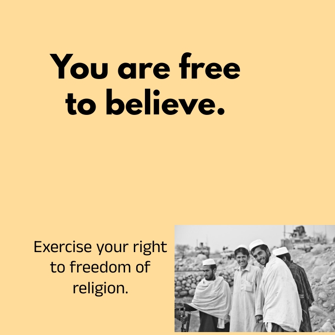 Human Rights Square Instagram Post in Beige P Template | PosterMyWall