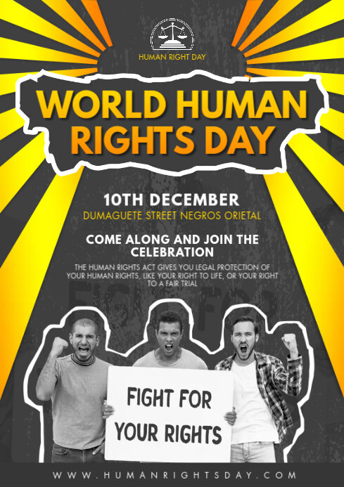 Human Rights Week Event Seminar Poster A4 template