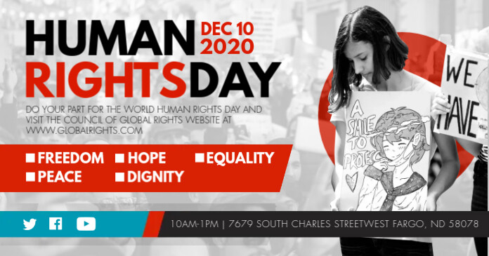 Human Rights Program Invitation Copy of Human Rights Week Invitation Facebook Shared | PosterMyWall