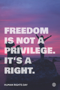 Human Rights. Freedom. Poster Template | PosterMyWall