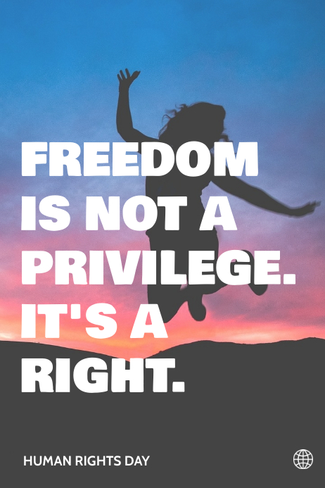 Human Rights Code Freedom Of Human Rights. Freedom. Poster Template | PosterMyWall