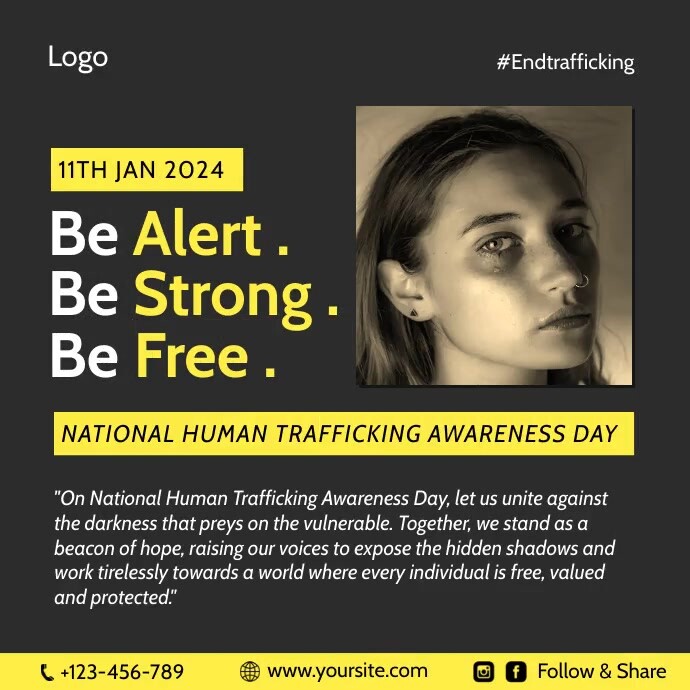 Human Trafficking Awareness Day Template PosterMyWall