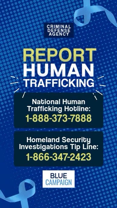 Human Trafficking Report Hotline Display Template Instagram Story