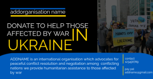 Black War Relief Donation Facebook Event Cover Template