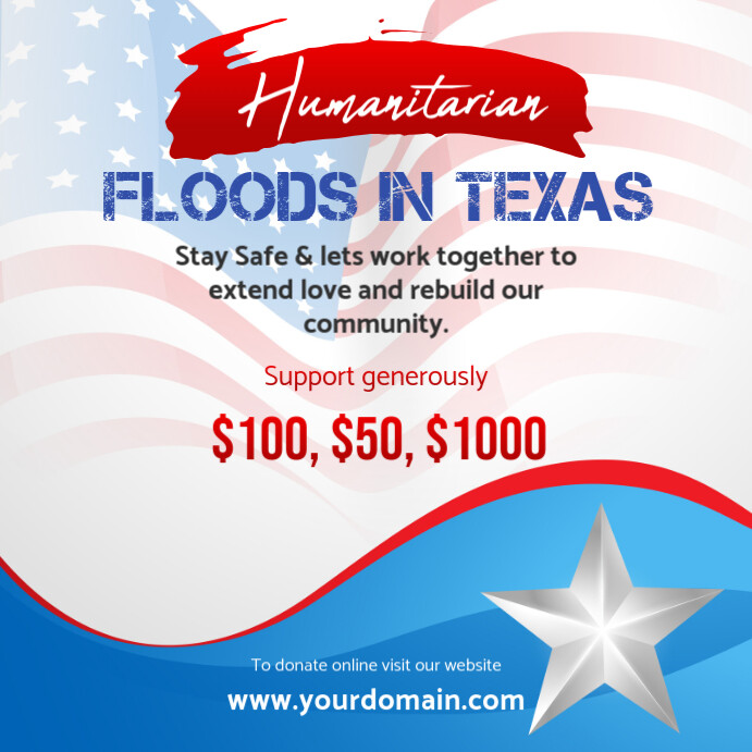 Flood Relief Fundraiser Template | PosterMyWall