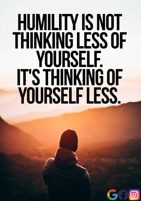 HUMiLITY AND YOURSELF QUOTE TEMPLATE | PosterMyWall
