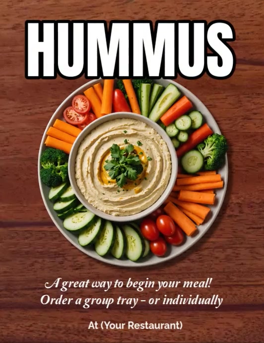 Hummus Flyer (US Letter) template