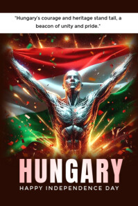 Hungary independence day Póster template