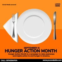 Hunger Action Month Publicação no Instagram template