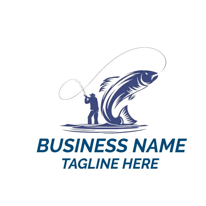 hunting logo, fishing logo, fish logo or icon template