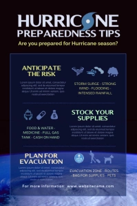 Hurricane Preparedness Poster template