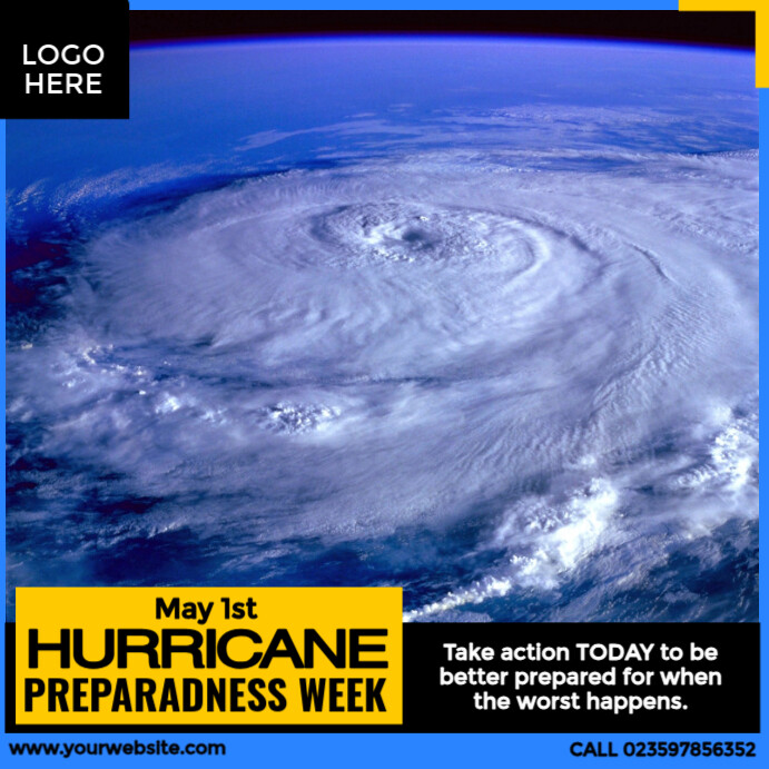 Hurricane Preparedness Week Template Instagram 帖子